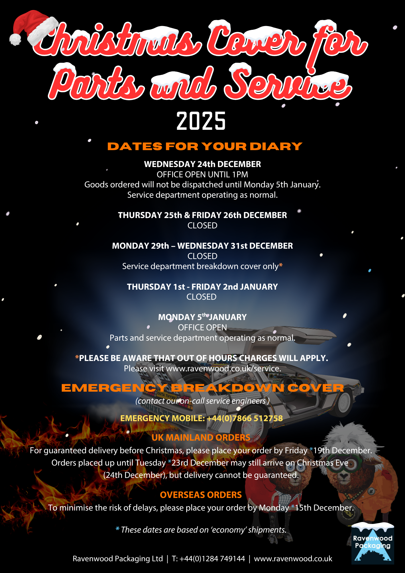 Christmas Cover for Parts & Service